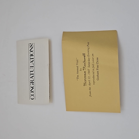 The Gorham Collector's Society The Annual Visit Norman Rockwell Porcelain Plate - Picture 6 of 9